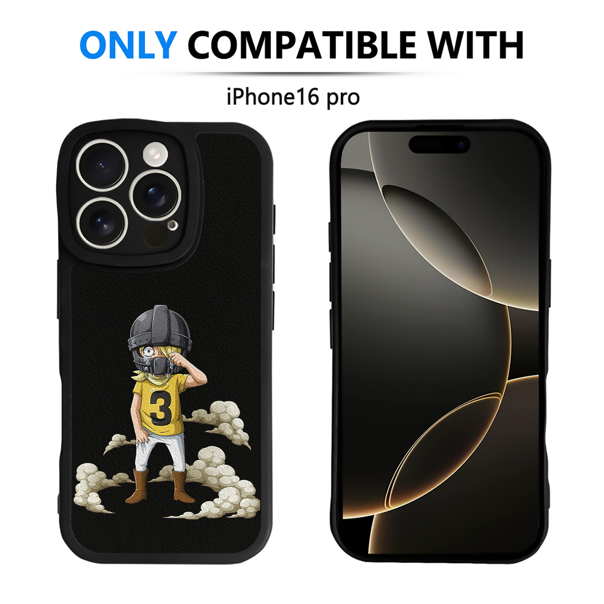 （画像用） ワンピース サンジ ONE PIECE Sanji 【iPhone 16シリーズ対応】シリコンスマホケース（レザー調） 材質：シリコン